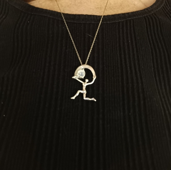 Moonstone Dancer Sterling Silver Necklace - Picture 2 of 5